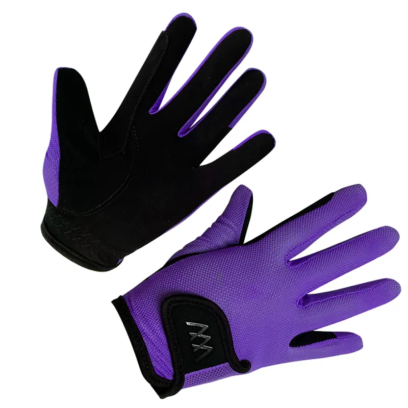 Woof Wear Young Riders Pro Riding Gloves in Ultra Violet